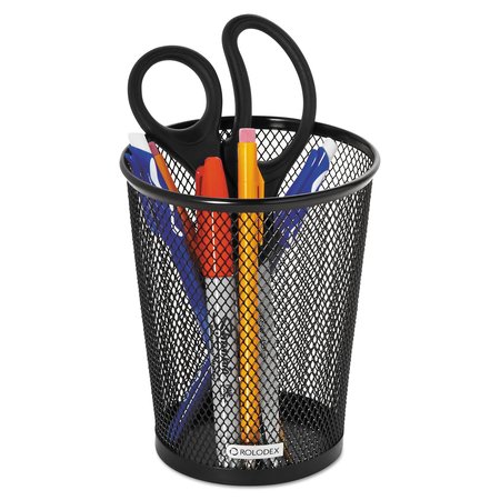 Rolodex Nestable Jumbo Wire Mesh Pencil Cup, 4 3/8 dia. x 5 2/5, Black 62557